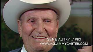 Gene Autry...1983...King of the Cowboys...star of radio, tv, movies and records....