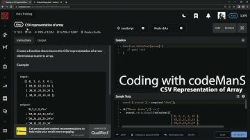 Codewars 8 kyu CSV Representation of Array Javascript