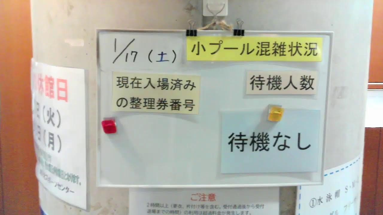 1月17日(日)深川北スポーツセンター小プール混雑状況