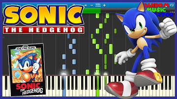 Green Hill Zone level music - Sonic The Hedgehog - Piano Tutorial [Synthesia♫] ソニック・ザ・ヘッジホッグ