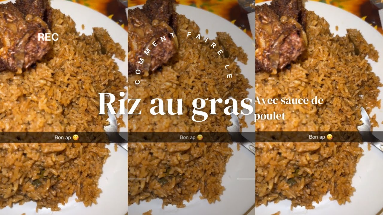 Comment faire du riz au gras avec la sauce du poulet - YouTube