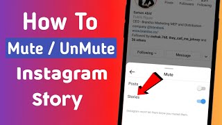 How To Mute / UnMute Someone's Instagram Story