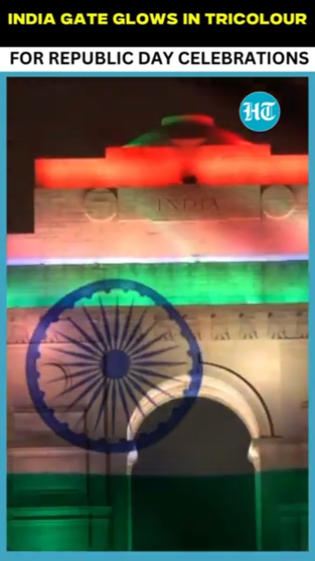 Tricolour Lights Illuminate India Gate For 76th Republic Day Celebrations