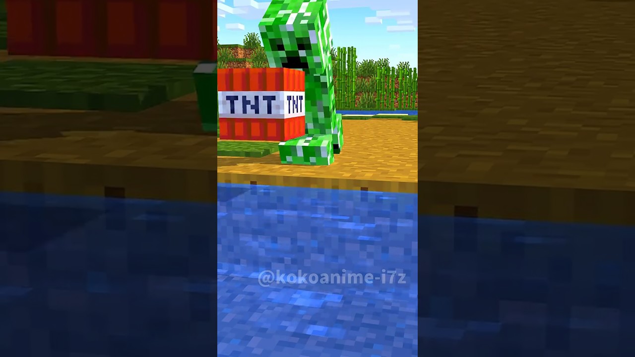 【マイクラ】優しいクリーパーの決断 #minecraftanimation