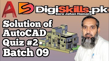 AutoCAD Quiz #2 Batch 09 Solution | Razzaq Genius | Muhammad Razzaq