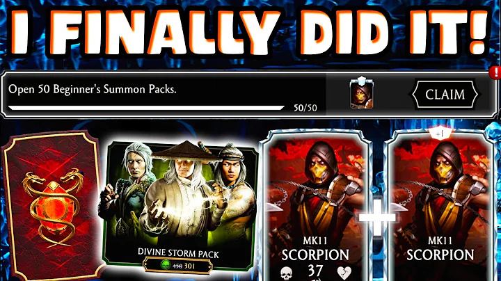 MK Mobile. INSANE Pack Opening on NOOB Account + FREE MK11 Scorpion!