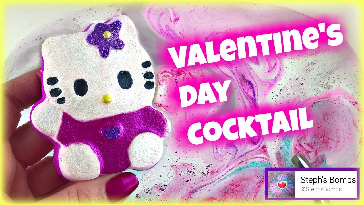 STEPH'S BOMBS Valentine's Day Cocktail 3 Bath Bombs Demo & Review