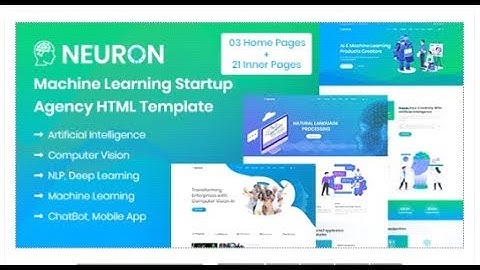 Neuron - Machine Learning & AI Startups HTML Template | Themeforest Templates
