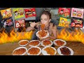 Ich teste und bewerte alle SPICY NOODLES von Samyang #mukbang