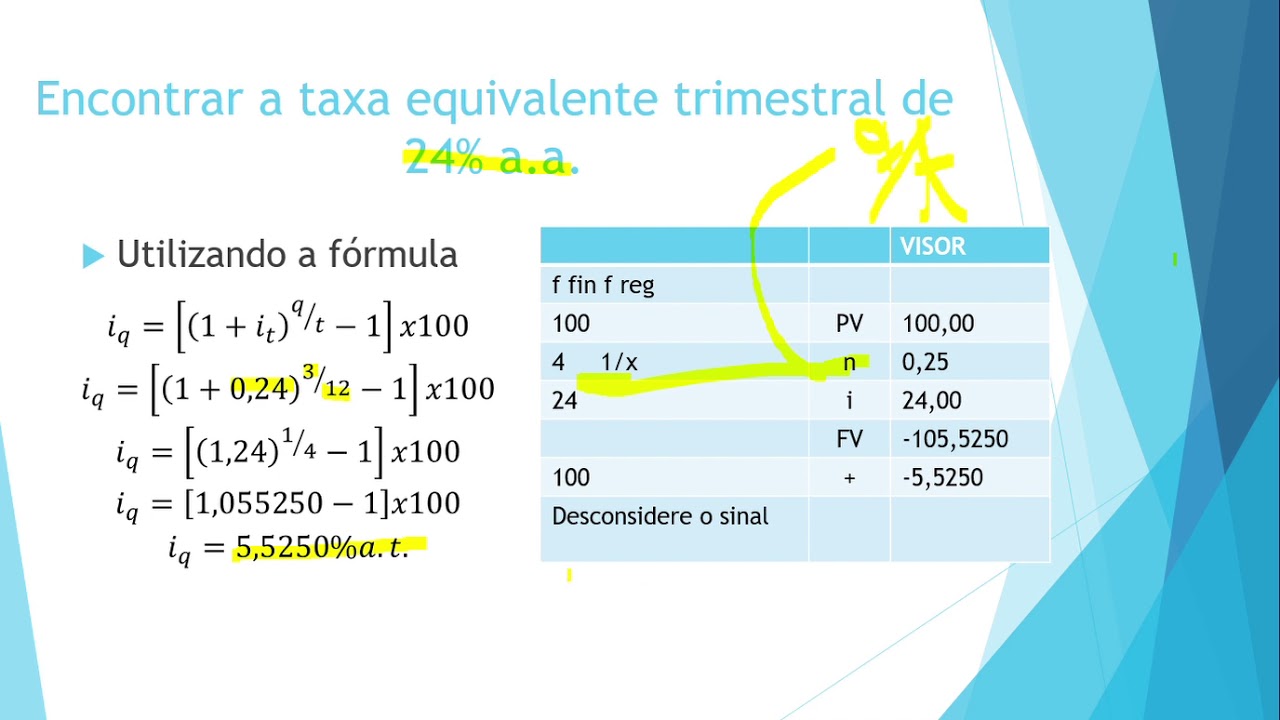 Taxas Equivalentes Juros Compostos 20 05 2019 13 37 46 YouTube