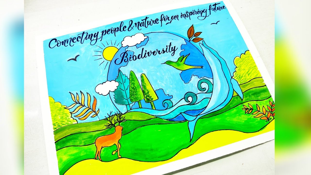 Biodiversity Drawing|world Biodiversity day Drawing|Biodiversity Drawing  easy|BiodiversitydayPoster - YouTube