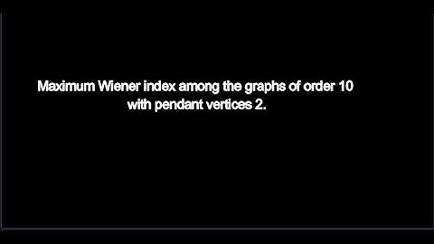 A short question on the Maximum Wiener index.