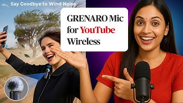 GRENARO Mic for YouTube Wireless, 3-Level Adjustable Noise Reduction Mic Wireless