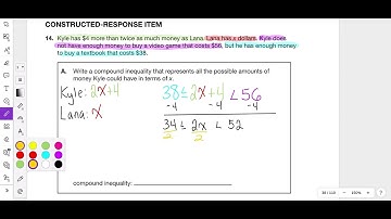 2018 Module 1 Problem 14 Algebra 1 PDE Item and Scoring Sampler