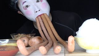 ASMR ロングウインナー　Sausage 소시지[咀嚼音/大食い/Mukbang/Eating Sounds/モッパン]