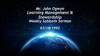 John Ogwyn Learning Management &amp; Stewardship