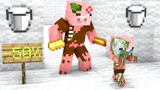 Monster School : Oh No, Baby Zombie Pigman! - Minecraft Animation