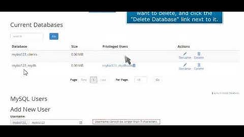How To Delete A Mysql Database In Cpanel  By webanchor.net