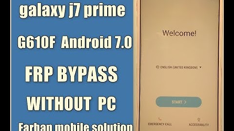 how to remove frp samsung galaxy j7 prime g610f bypass google account android 7.0 Lock 100%ok