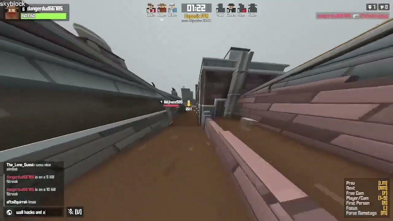 3rd obvious hacker today in Krunker.