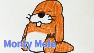 How to draw Monty Mole | Super Mario Brothers #drawing