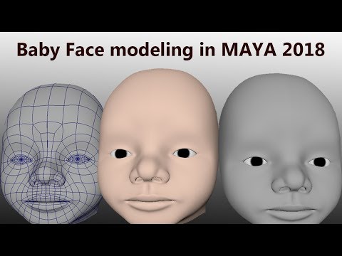 Baby face modeling in MAYA 2018