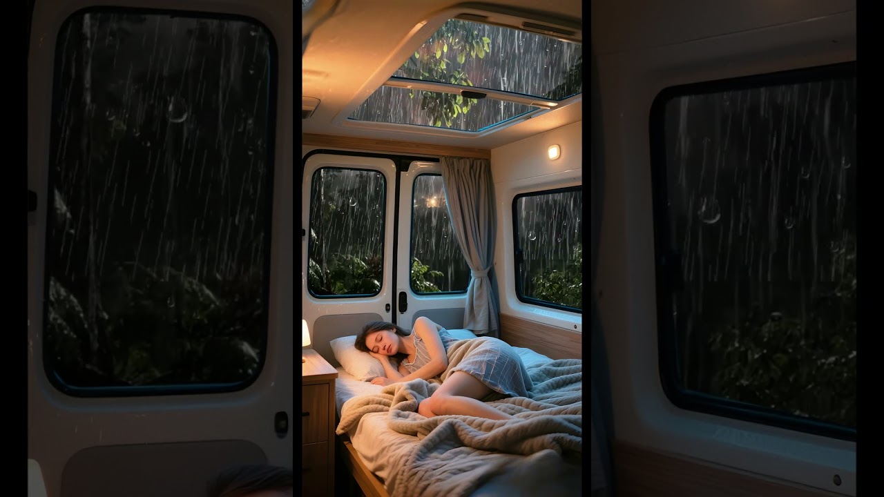 차 안을 적시는 새벽비 | 고요한 감성에 젖는 힐링 ASMR