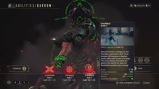 Warframe Harrow display and abilities list
