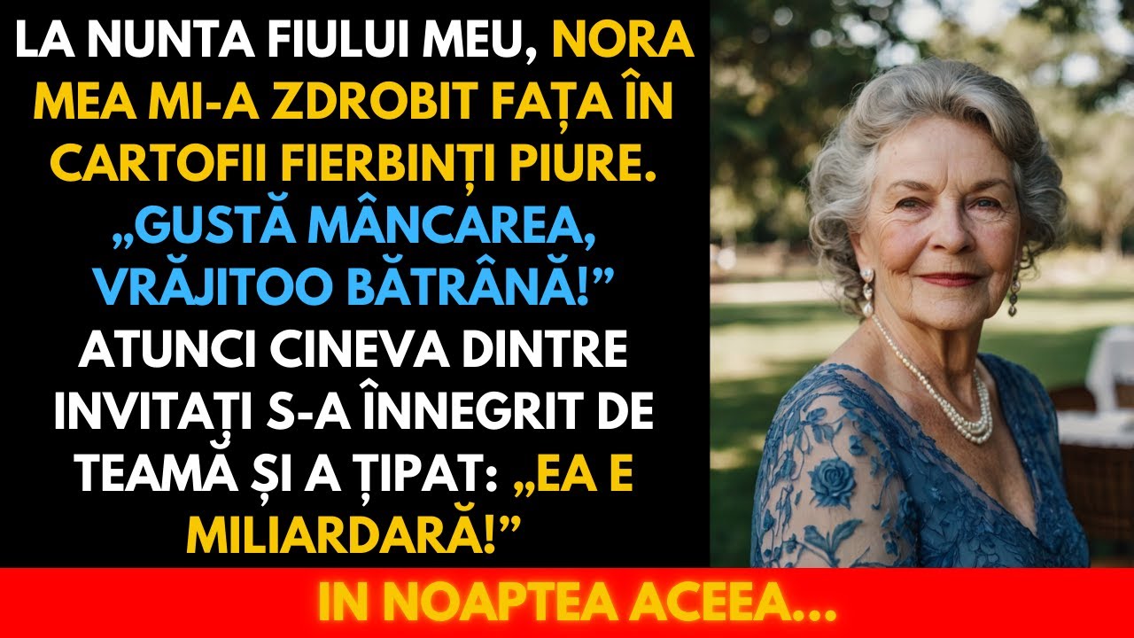 La nunta fiului meu, nora mea mi-a dat fața în piureul fierbinte!