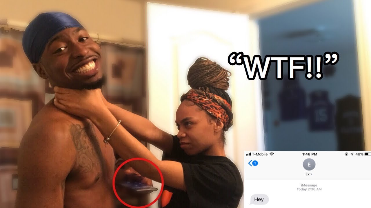 CAUGHT SENDING NUDES TO EX PRANK ON GIRLFRIEND *GETS VIOLENT* - YouTube.