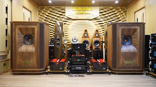 Test loa Tannoy Westminster RoyaI GR - 0W với bộ đèn ViVa Monoblocck aurora 845 pre Linea của Ý.