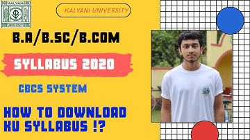 How to download Kalyani University B.A /B.Sc/B.COM Honours & General  CBCS syllabus 2020