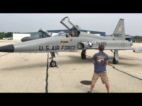 F-5 startup and taxi at Code 1 Aviation, Rockford, IL (KRFD)