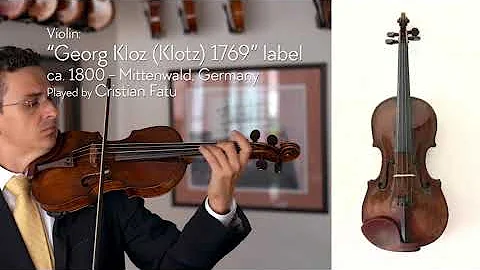 (SOLD) Georg Kloz/Klotz Mittenwald 1769 label viol...