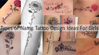 Most trending small name tattoo design ideas for girls in 2024/ Name tattoo design collection 🔥