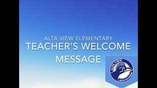 Kindergarten Teacher's Welcome Message Kindergarten Teacher's Welcome Message