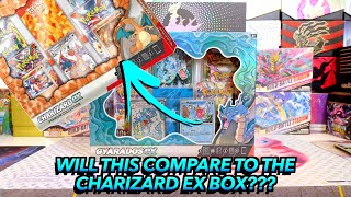 DOES THE GYARADOS EX BOX COMPARE TO THE CHARIZARD EX BOX?? | GYARADOS EX BOX OPENING!