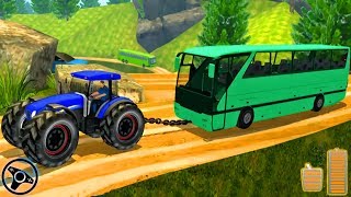 Chained Tractor Bus Towing Duty 2019 - Offroad Simulator | Android Gameplay screenshot 2