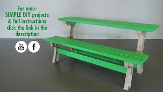 Simple DIY: 2x4 Basics Flip Top Bench Table