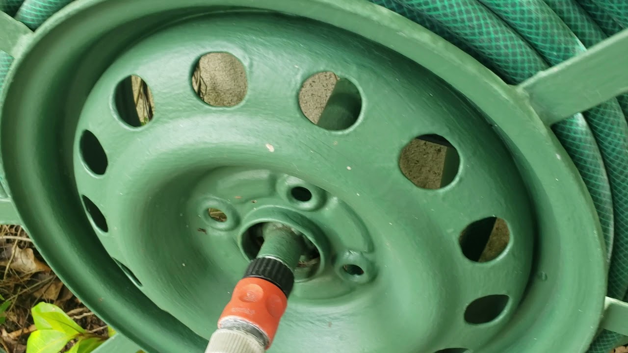 DIY Strong Metal Garden Hose Reel YouTube DIY Strong Metal Garden Hose Reel YouTube