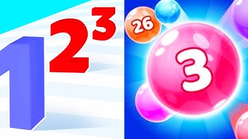 Satisfying Gameplay 2024 ASMR Games / Number Master 3D vs Marble Run 3D...