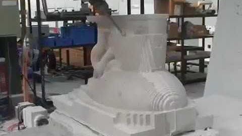 EPS Styrofoam mold engraving by 5 axis cnc router