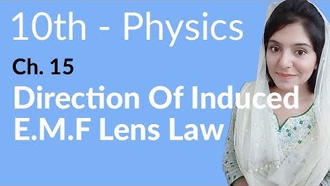 10th Class Physics, Ch 15, Direction of Induced E.M.F Len