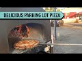 DELICIOUS Woodfire Pizza Cooked in Parking Lot! | Bite Size