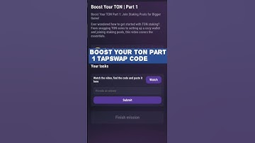 Boost Your Ton | Part 1 | Tapswap Code | #tapswapcode​ #crypto​