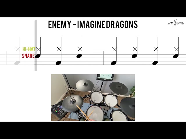 Beginner Easy 41 How to Play 🥁 Enemy Imagine Dragons