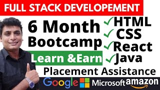 6 Month Full Stack Development Bootcamp Learn Html Css Js  Java Full stack Learn and Crack MNCs