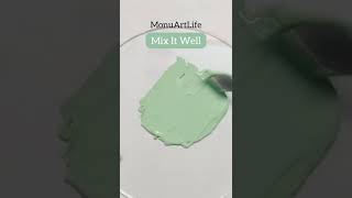 Sea Foam Green | Color Mixing Tutorial | MonuArtLife | #painting #YTSHORTS #Shorts #trending #trend