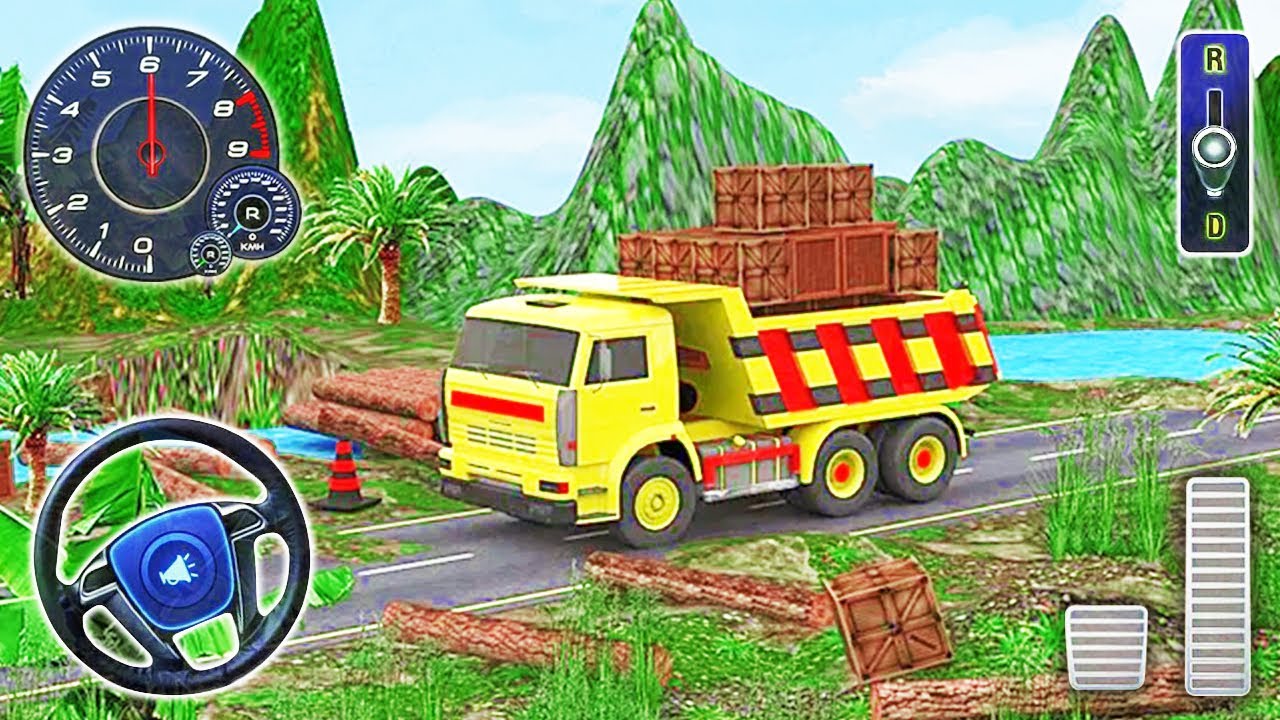 Offroad Cargo Lorry Truck Driver 2022 - Indian Mountain Truck Driving Simulator - Android Gameplay