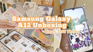 unboxing Samsung Galaxy A12 black 🖤 | aesthetic ☁️🍒 | Doovi